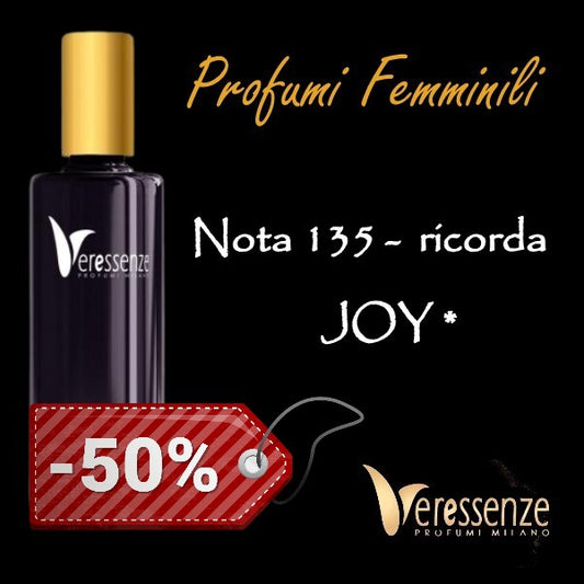 Profumo Veressenze 135 - stessa famiglia olfattiva di JOY*