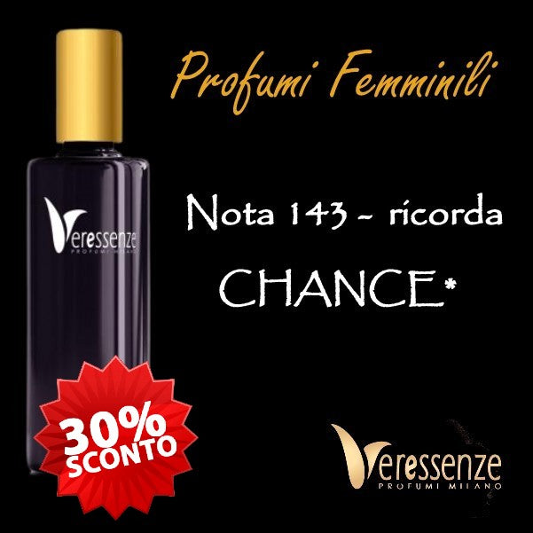 Veressenze Profumo nota 143 - stessa famiglia olfattiva di Chance*