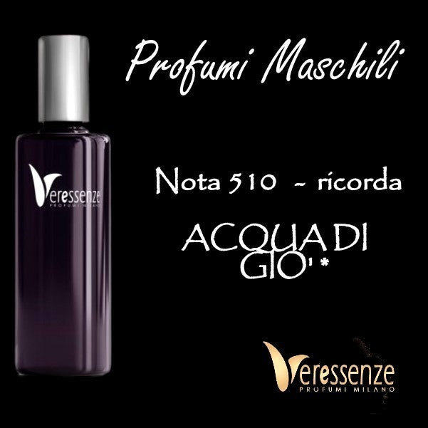 Profumo Veressenze 510 - stessa famiglia olfattiva di ACQUA DI GIO