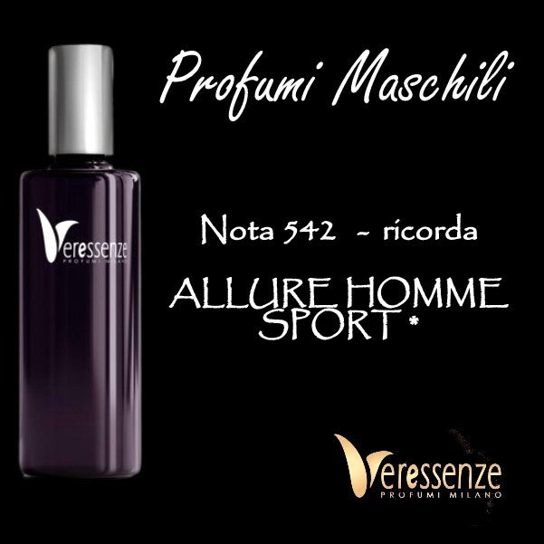 Profumo 542 | stessa famiglia olfattiva di ALLURE HOMME SPORT*