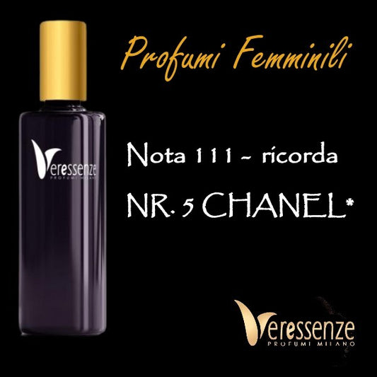 Profumo Veressenze 111 - stessa famiglia olfattiva di NUMERO 5*