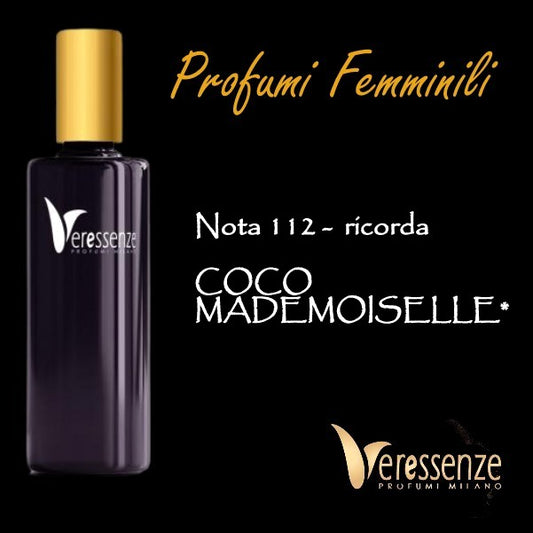 Profumo Veressenze 112 - stessa famiglia olfattiva di COCO MADEMOISELLE*