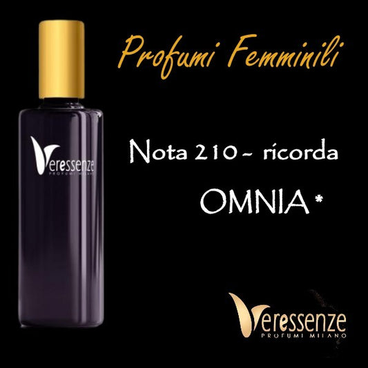 Profumo Veressenze 210 - stessa famiglia olfattiva di OMNIA*