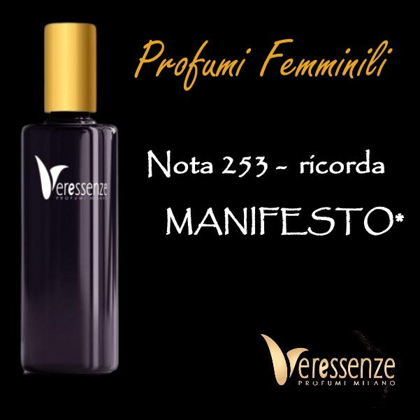 Profumo Veressenze 253 - stessa famiglia olfattiva di MANIFESTO L'ELIXIR*