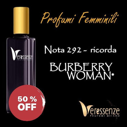 Profumo Veressenze 292 - stessa famiglia olfattiva di BURBERRY WOMEN* - Veressenze Shop