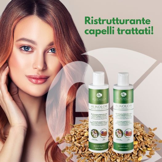 Alkemilla Bio Shampoo Ristrutturante Capelli Trattati e Colorati