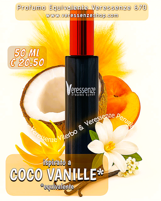 Profumo Veressenze 670 - stessa famiglia olfattiva di COCO VANILLE*