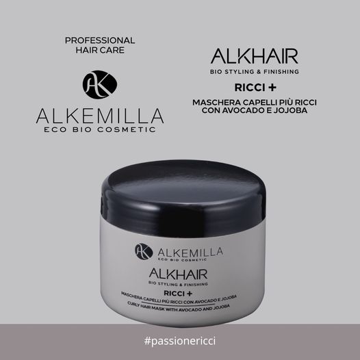 ALKEMILLA Bio Maschera Capelli Ricci + con Avocado e Jojoba