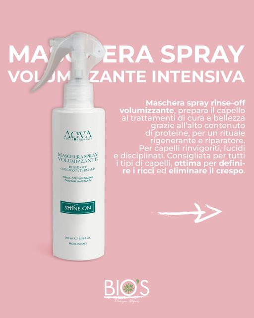 AQUA BIO'S THERMAE - Linea Capelli - Maschera spray volumizzante intensiva