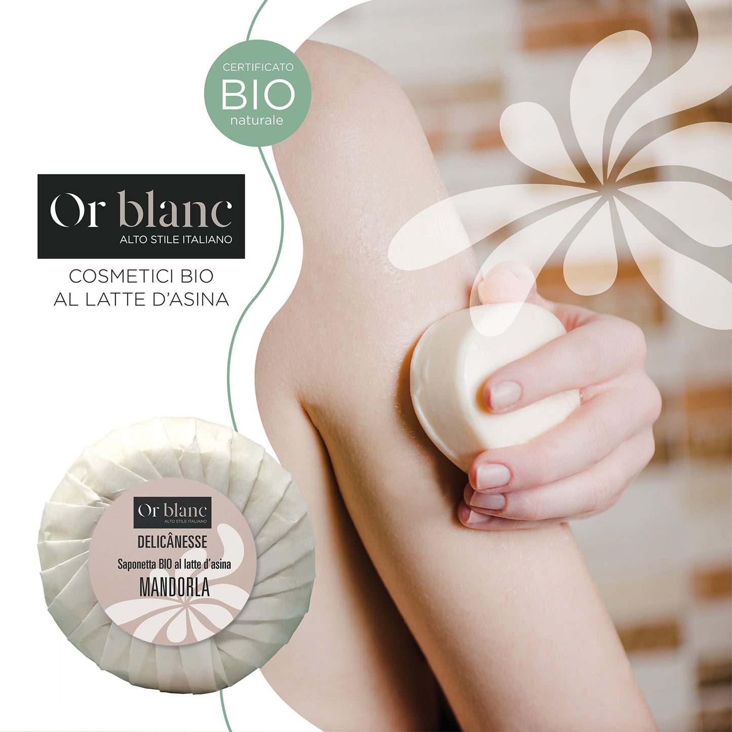 OR BLANC - Saponette naturali Bio al latte d'asina